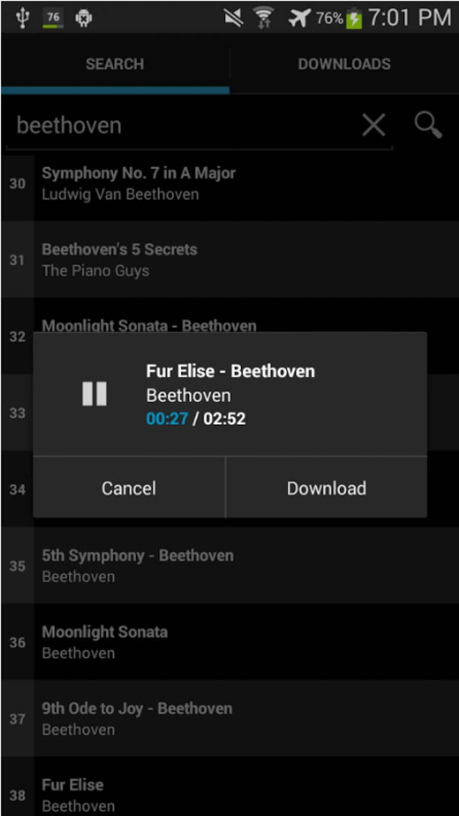 Video songs downloader for android phone